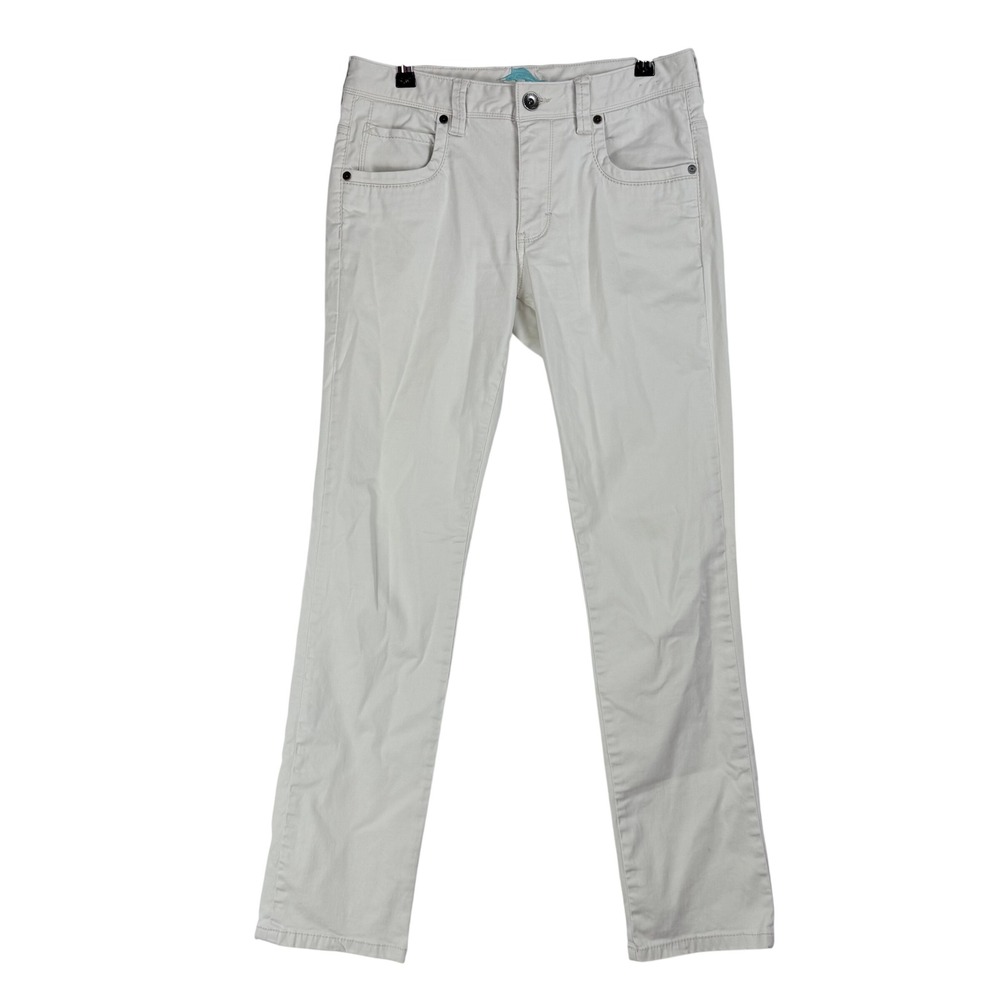 Tommy Bahama Boracay 5-Pocket Pants Mens 28x30 Light Bone Cotton Tencel Stretch